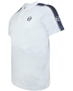 Sergio Tacchini Foley Polo Shirt Taped Top 38731 100 Textile - Blue