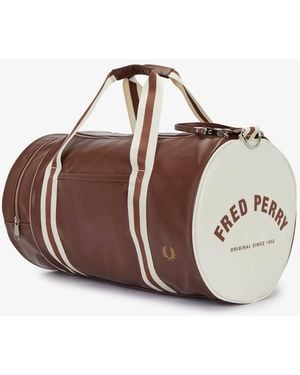 Fred Perry Recycled Polyester Classic Barrel Bag - Brown