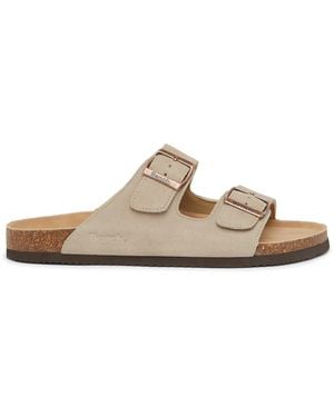 Bench Parrs Open Toe Slide Sandals - Grey