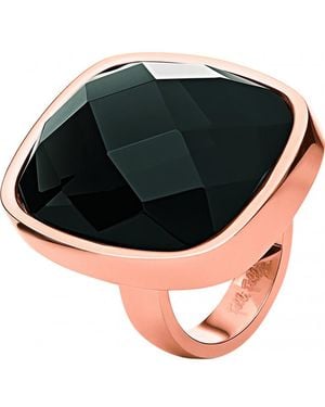 Folli Follie 3R0T055Rk-52 Ladies Ring - Black