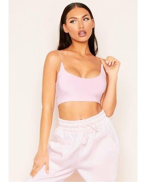 Missy Empire Missy Empire Round Scoop Neck Strappy Bralet - Purple