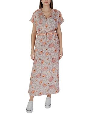 B.Young Multicolour Cotton Long Dress - Brown