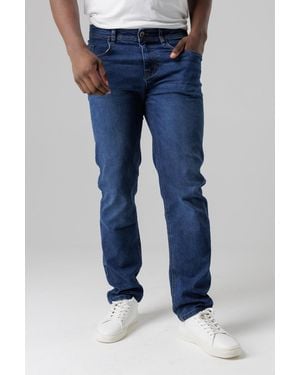 Tokyo Laundry Light Straight Fit Cotton Blend Jeans - Blue