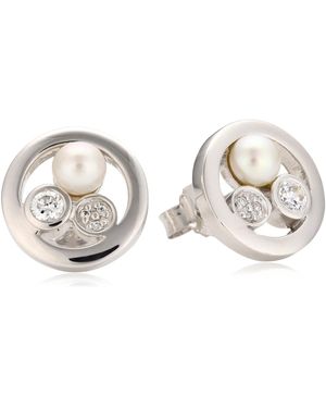 Orphelia 925 Sterling Stud Earrings - Black