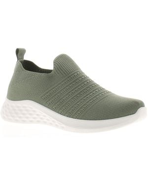 FOCUS BY SHANI Chunky Trainers Maeve Slip On Textile - Green
