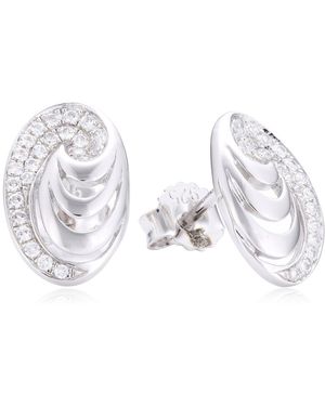 Orphelia 925 Sterling Stud Earrings - Black