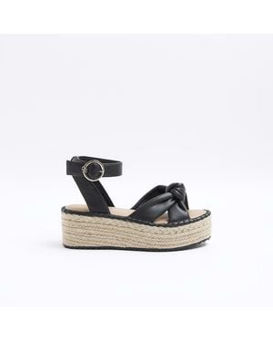 River Island Espadrille Sandals Flatform Pu - White