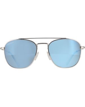 Serengeti Aviator Shiny Mineral Polarized 555Nm Carroll Metal - Blue