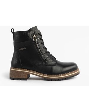 Josef Seibel Waylynn 10 Lace Up Ankle Boots Leather - Black