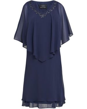 Gina Bacconi Diana V Neck Embellished Dress - Blue