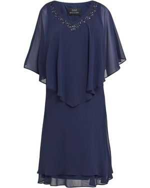 Gina Bacconi Diana V Neck Embellished Dress - Blue