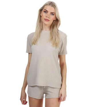 Brave Soul Wilma Waffle Lounge Set - Grey