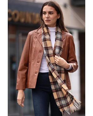 Ashwood Leather 'Angela' Blazer Jacket - Brown