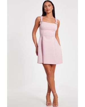 Quiz Pale A-Line Mini Dress - Pink