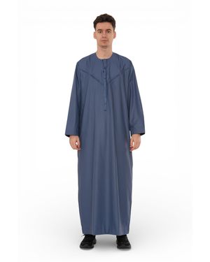 Thobez Eid Moroccan Jubba Robe Djellaba Ramadan Eid Thobe - Blue
