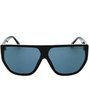 Guess Smoke Lensed Shiny Framed Sunglasses - Blue