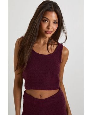 Boohoo Textured Knit Crew Neck Knitted Top