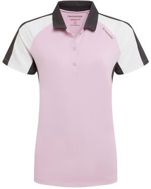 Craghoppers Ladies Hazelmere Nosilife Short-Sleeved Golf Polo Shirt (Orchid/ - Pink