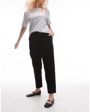 Topshop Hourglass Cord Peg Trouser - Black