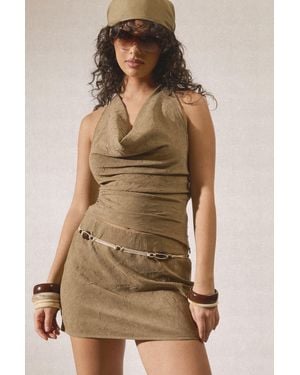 Boohoo Beaded Rope Detail Belt - Natural