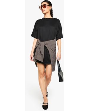 Boohoo T Shirt Mini Dress - Black