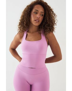 DSGN Studio Sport Contour Seamless Longline Racer Sports Bra - Purple