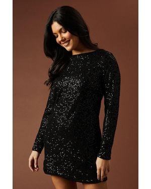 Oasis Ombre Sequin Bow Mini Dress in Pink Lyst UK