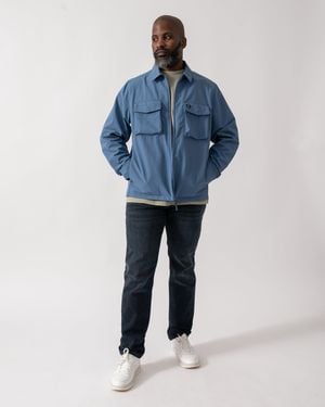 Fred Perry Ripstop Pocket Overshirt - Blue