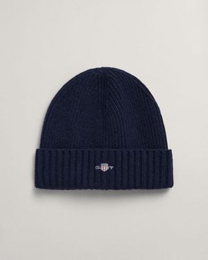 GANT Shield Wool Beanie - Blue
