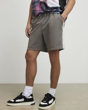 River Island Shorts Ripstop Elasticated Drawstring - Grey