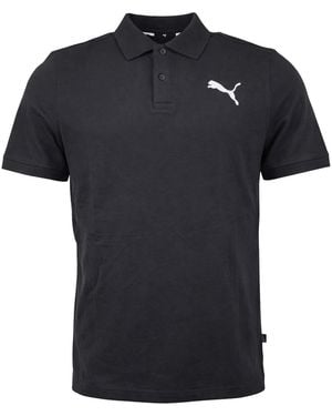 PUMA Essential Pique Polo Shirt Cotton - Black