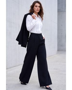Roman Petite Wide Leg Trouser - Blue