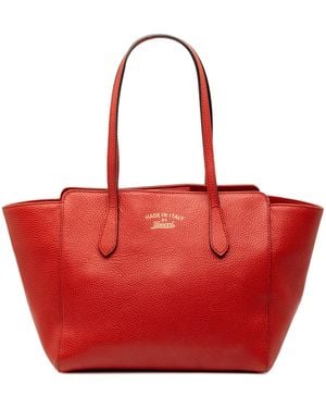 Gucci Pre-Owned Medium Dollar Calfskin Swing Tote - Red