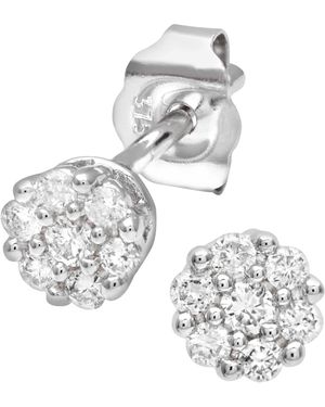 DIAMANT L'ÉTERNEL 9ct Witgoud 15pt Diamanten Oorbellen - Metallic