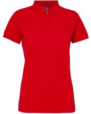 Asquith & Fox Ladies Short Sleeve Performance Blend Polo Shirt (Cherry) - Red