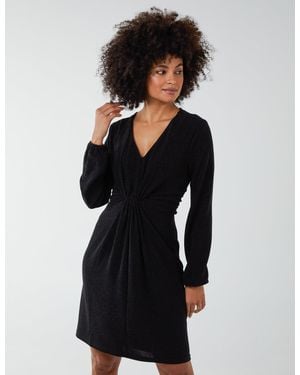 Blue Vanilla Lurex Tie Back Dress - Black