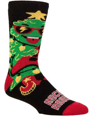 Heat Holders Novelty Christmas Lightweight Thermal Socks - Green