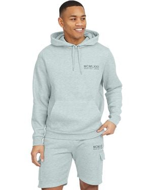 Brave Soul Hoodie & Cargo Short Co-Ord Set - Blue