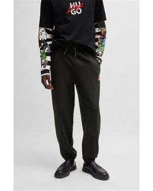 HUGO Dlogopante Joggers - Black