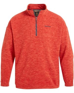 Craghoppers Esk Colour Block Melange Half Zip Fleece Top (Pimento) - Red