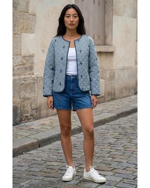Roman Petite Quilted Padded Jacket - Blue