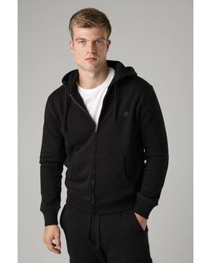 French Connection Cotton Blend Zip Hoody - Black