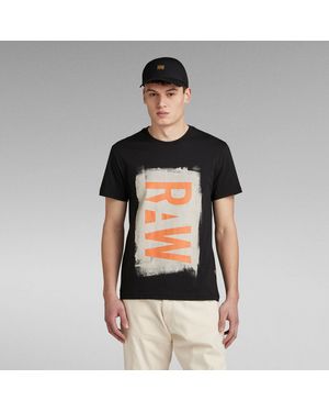 G-Star G-Star Raw Painted Raw Graphic T-Shirt - Black