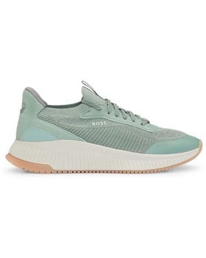 BOSS Ttnm Evo Trainers With Signature Detailing - Green