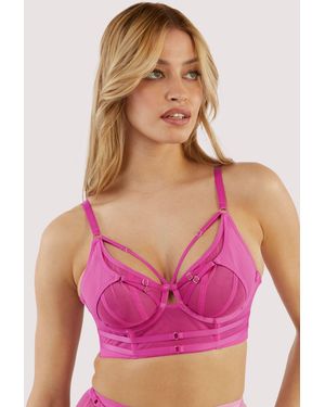 Playful Promises Eddie Crossover Balconette Bra - Pink