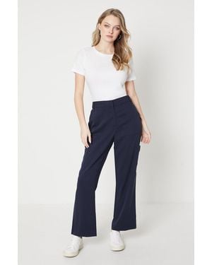 Oasis Drapey Pocket Detail Cargo Trouser - Blue