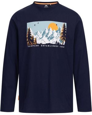 Trespass Edwardo Long-Sleeved T-Shirt - Blue