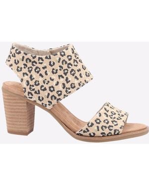 TOMS Majorca Cutout Textured Cheetah Sandal - Pink