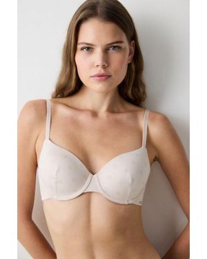 Penti Polka Dot Underwired Bra - Brown