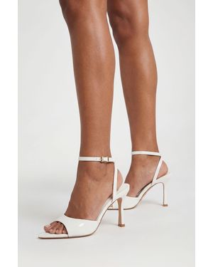 Boohoo Pointed Toe 2 Part High Heels - White